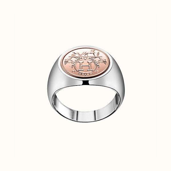 Hermes Ex-Libris signet ring, small model